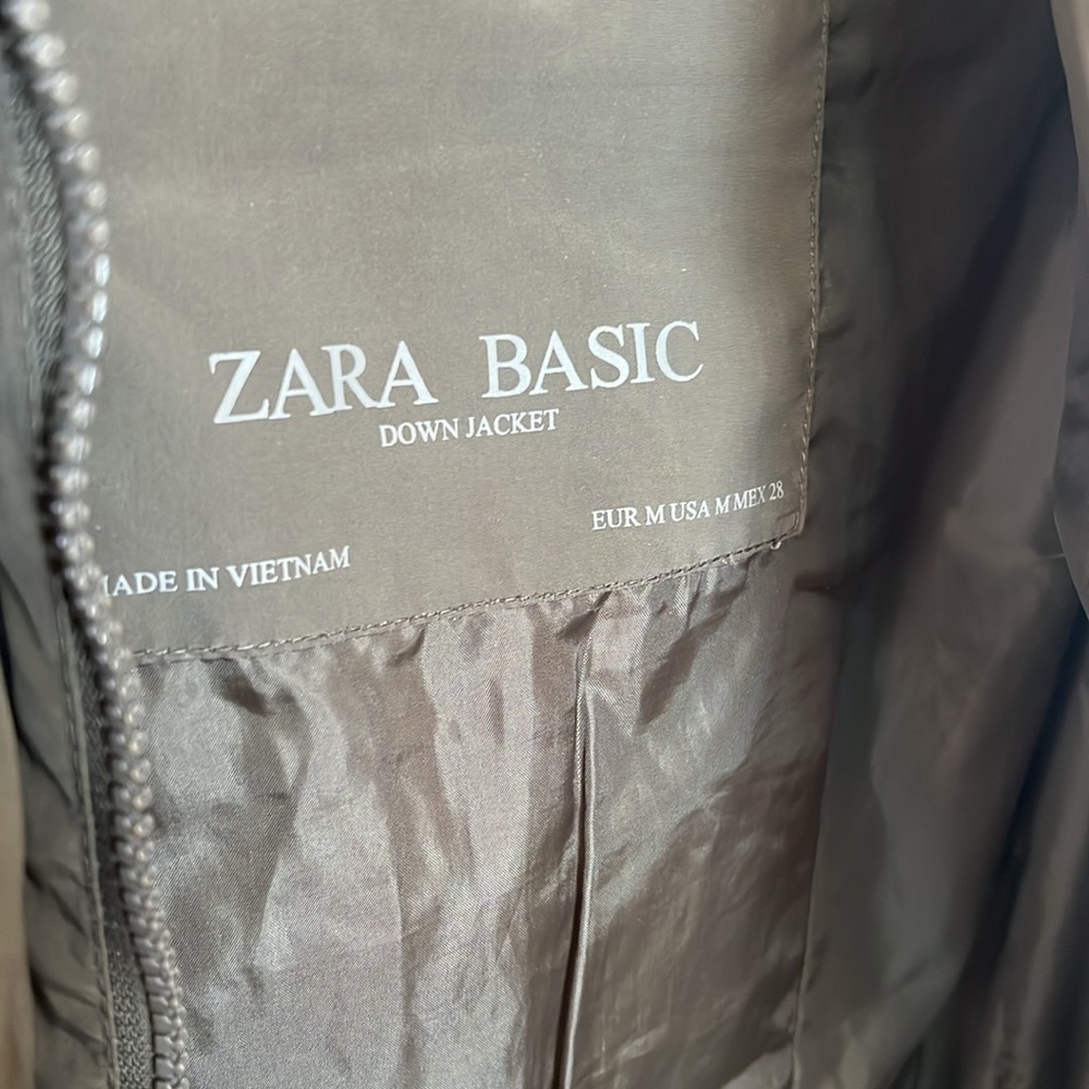 Zara Basic Feather Down Belted Winter Jacket Wome… - image 3